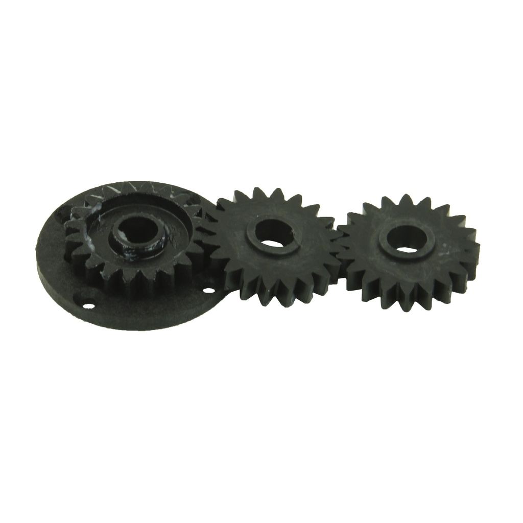 Set of three small gears (drum carder)