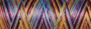 Venne katoen Nm 40/2 gemerc. multi-kleur mini spoel nr. 8-3032 bloem " - per 6"