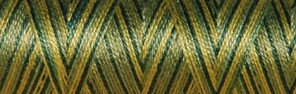 Venne Cotton Nm 40/2 mercerized multi-color mini spool nr. 8-3019 forest  " - per 6"