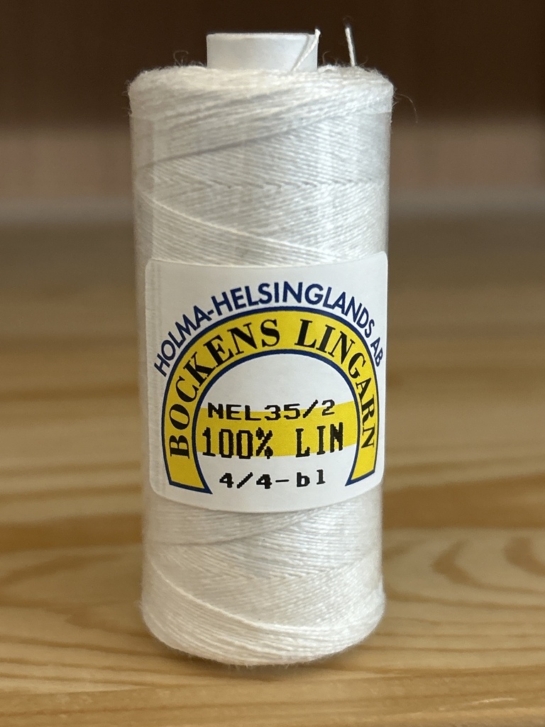 Bockens 100%  Leinen Nel 35/2, 4/4 gebleicht, 25 g Spule