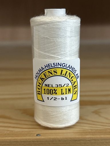 [B-353-1000-1] Bockens 100%  Leinen Nel 35/3, 1/2 gebleicht, 25 g Spule
