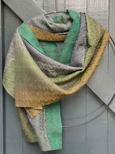 [09010590078] Weaving kit shawl Sweden - 8 shaft pattern 