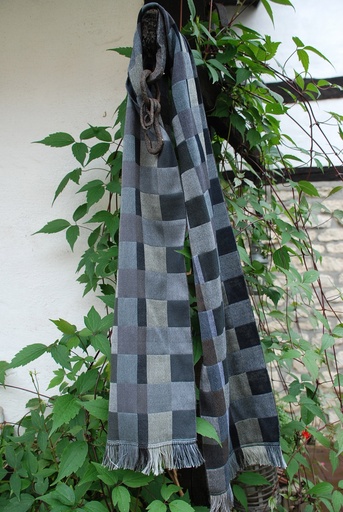 [09010590084] Weaving kit shawl  Amsterdam grey - 4 shaft pattern 