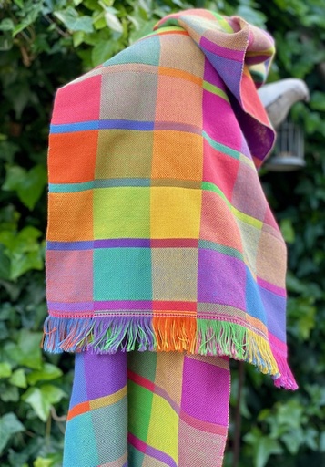 [WP0095] Organic Yarn Weaving kit shawl Aspen - 4 shaft pattern (2 pieces)