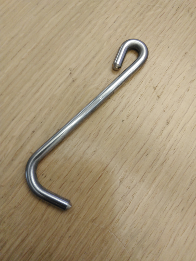 Megado blokkeerhaak RVS