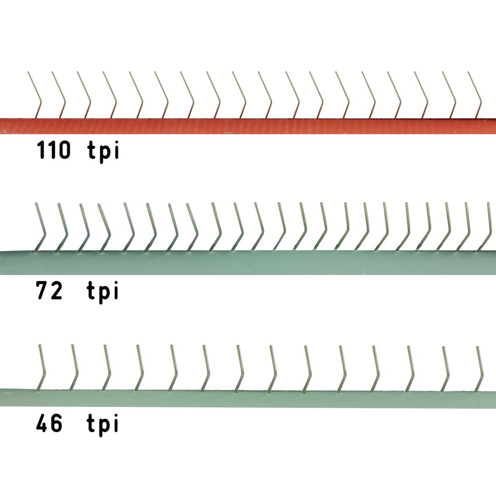 Kaardbeslag (XL kaardmolen) fijn 72 Tpi - 30cm breed ( per meter)