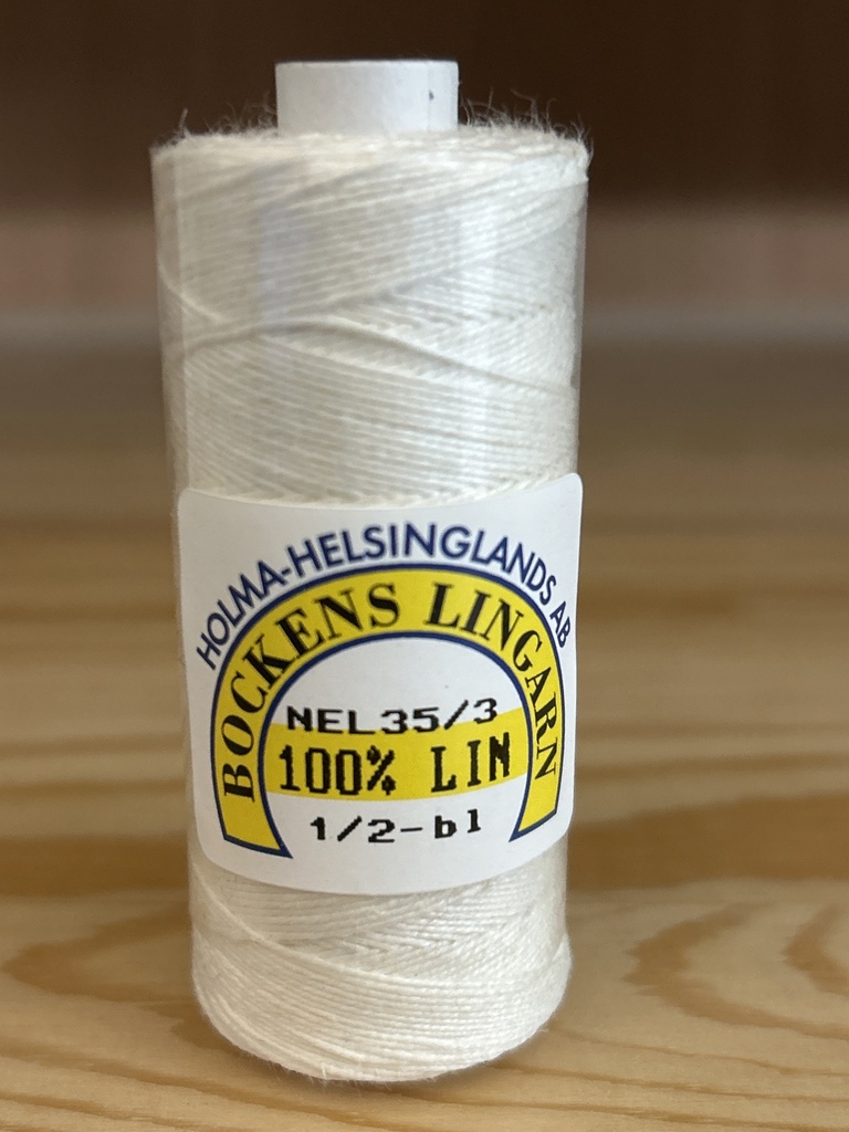 Bockens 100%  Leinen Nel 40/2, 1/2 gebleicht 25 g Spule
