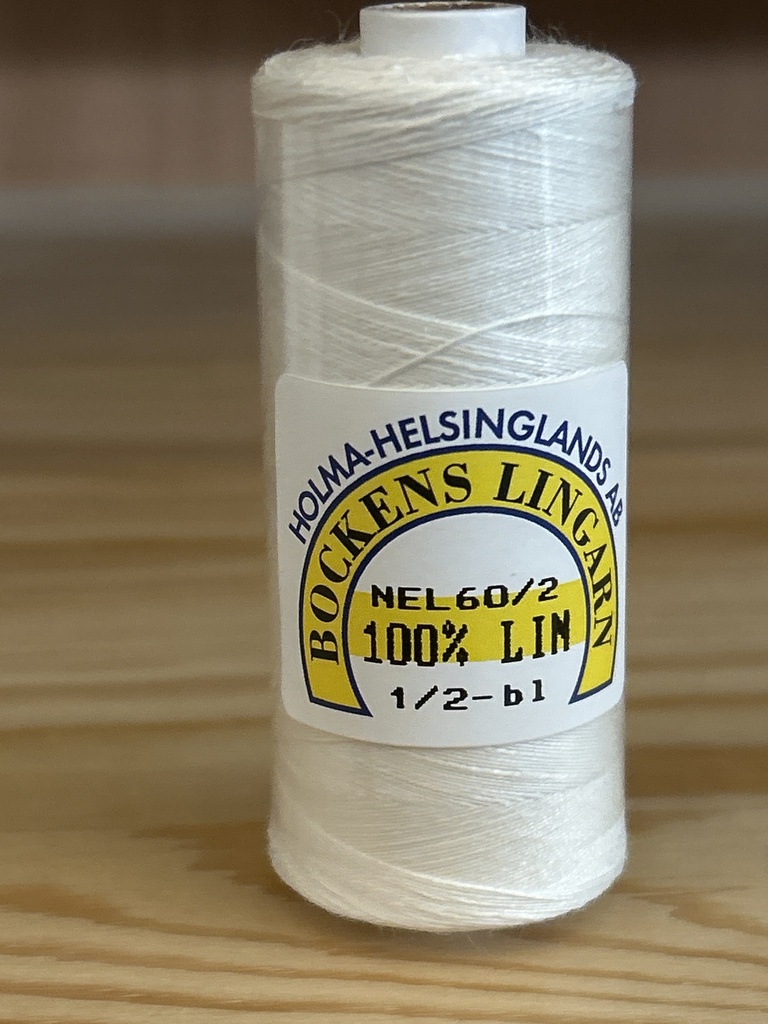 Bockens 100%  Leinen Nel 60/2,  1/2 gebleicht,  25 g Spule
