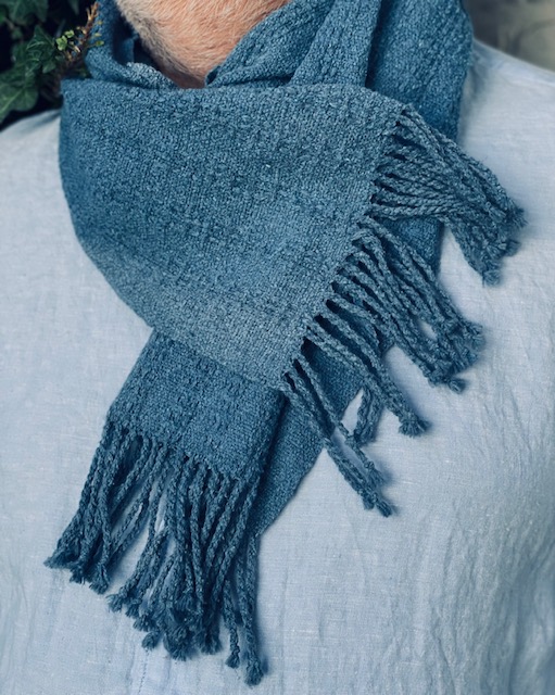 Webpaket Schal "ECO JEANS RECYCLED, 4 Schäfte, Lagune
