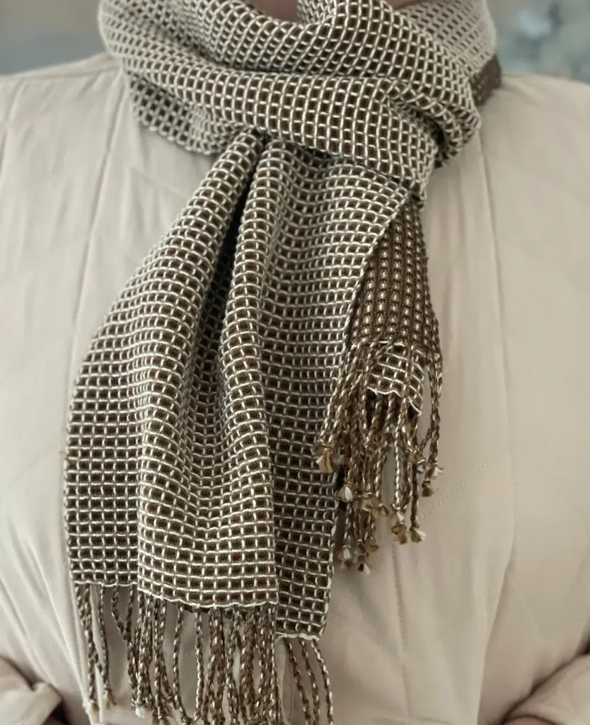 Weaving Kit scarf Andes Brown- 4 schafts/4 treadles (2 pieces)