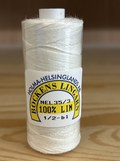 [B-402-1000-1] Bockens 100%  Leinen Nel 40/2, 1/2 gebleicht 25 g Spule