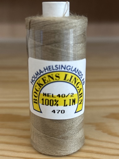 [B-402-470-1] Bockens 100%  Leinen Nel 40/3 Farbe 470, 25 g Spule