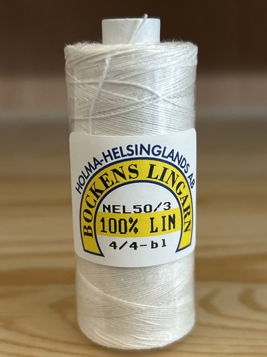 [B-503-2000-1] Bockens 100%  Leinen Nel 50/3, 4/4 gebleicht, 25 g Spule