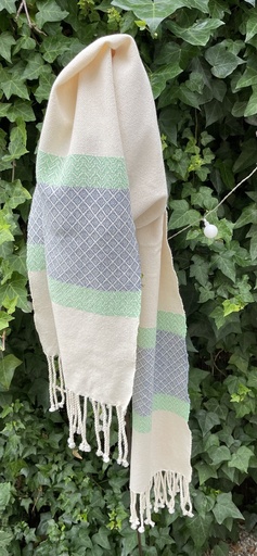 [V01-WP21] Weaving kit shawl 'Jules' Green 8 shafts