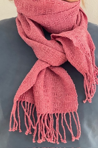 [WP0128] Weaving kit scarf eco jeans recycled rose - 4 shaft pattern