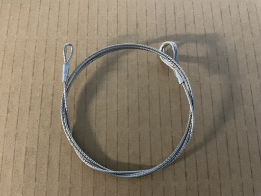 [WR0175] Spring 1  rvs remkabel 905mm met schroefoog M6x30