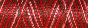 [8-402-4001-1] Venne Cotton Nm 40/2 mercerized multi-color mini spool nr. 8-4001  x-mas" - per 6"